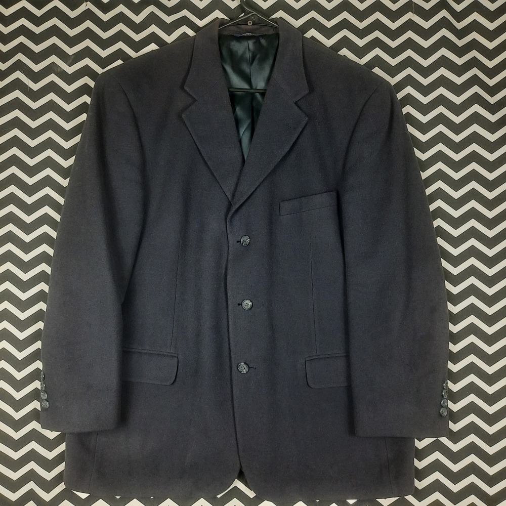 Brooks Brothers 346 Mens Navy Blue 100% Camel Hair Jacket Blazer Sport Coat 46